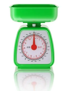 Green kitchen scale Stock Illustration