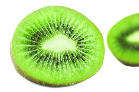 Green kiwi fruit Stock Photos