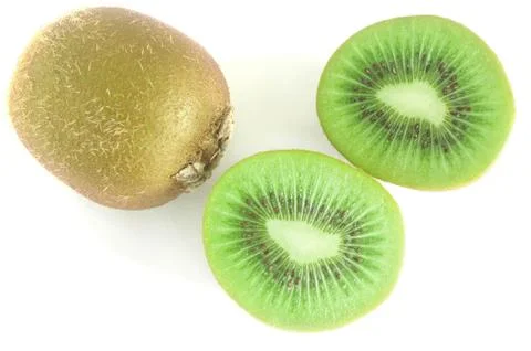 Green kiwi fruit Stock Photos