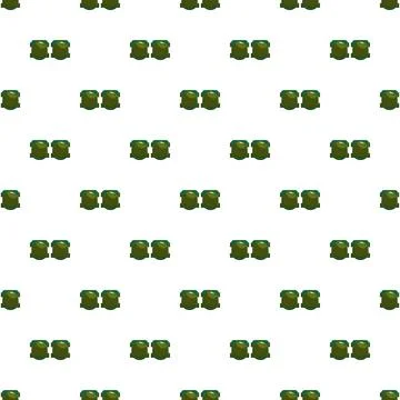 Green knee pads repeating pattern protecting knees during activities Stockillustratie