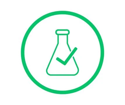 Green Lab Tested Symbol Stock Illustration