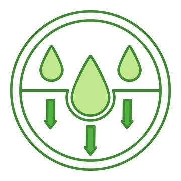 Green Label Absorbs Quickly. Vector Icon. Sticker For Cosmetics Packaging. .. Stock Illustration