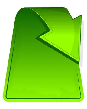 Green label with arrow Stock Illustration