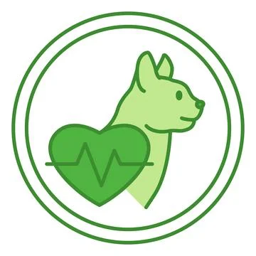 Green Label Contains Taurine. Vector Icon. Cat and Heart with Pulse. Cat's .. Stock Illustration