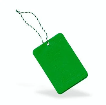 Green label isolated Foto stock