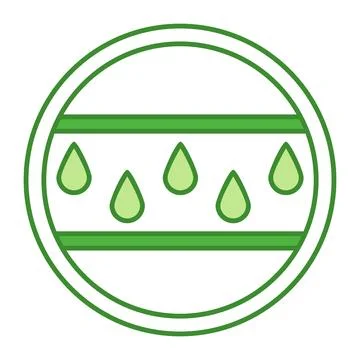 Green Label Retains Moisture. Vector Icon. Sticker For Cosmetics Packaging... Stock Illustration