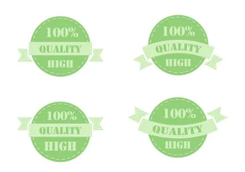 Green labels high quality Stock Illustration