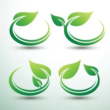 Green labels Illustrazione stock