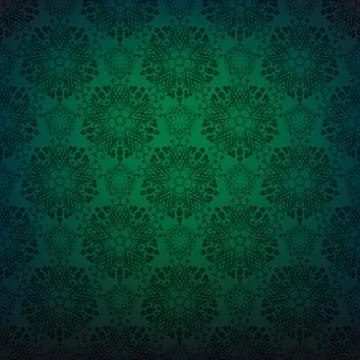Green lace Repeating pattern Stock Illustration