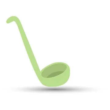 Green ladle Stock Illustration