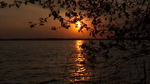 Green Lake Sunset Vídeo Stock 38547691
