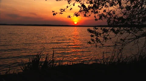 Green Lake Sunset Timelapse 動画素材 38368367