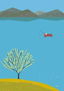 Green landscape concept Stock Illustration
