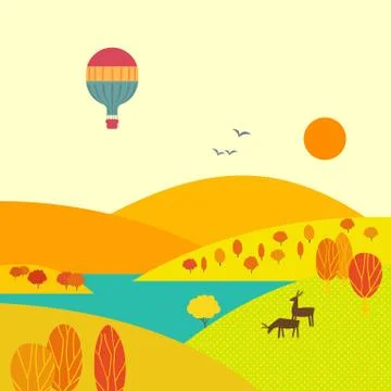 Green landscape concept Stock Illustration