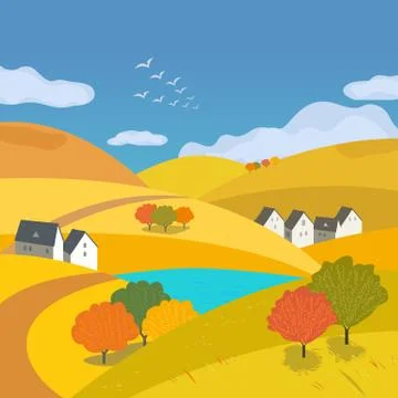 Green landscape concept Stock Illustration