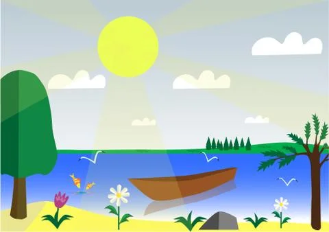 Green landscape Иллюстрация