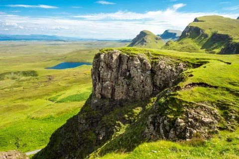 Green landscape on the Isle of Skye Stock Photos