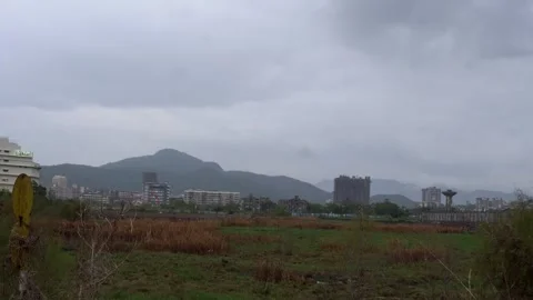 Green Landscape With Urban Construction Stock Footage 342623277