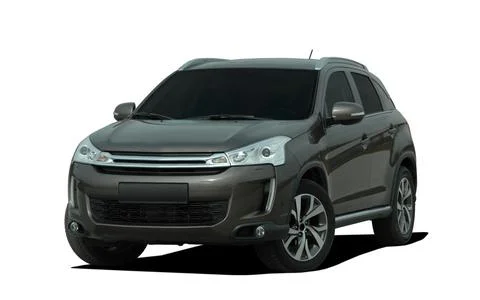 Green large SUV Stock Photos