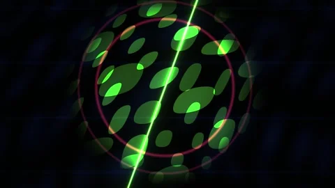 Green laser beam cutting through sphere. Stock Footage 335366301