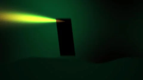 Green laser beam from device. Stock Footage 335366311