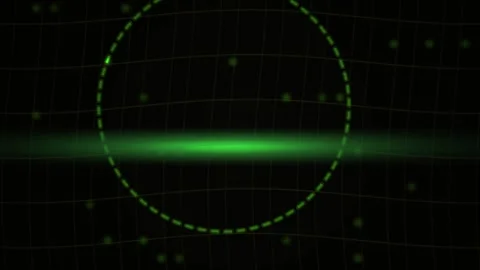 Green laser beam in a grid. Stock Footage 340032272