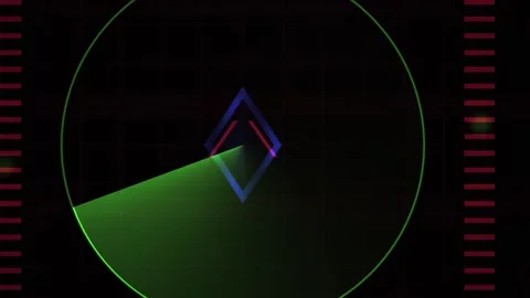Green laser beam hitting target screen. Stock Footage 335112614