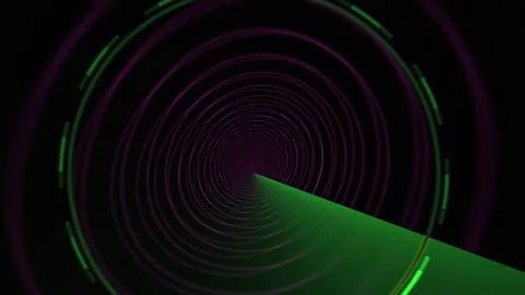 Green laser beam in a square. Stock Footage 340032392