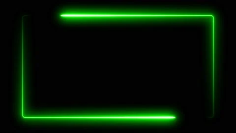 Green laser effect neon glowing frame background. Stock Footage 233123003