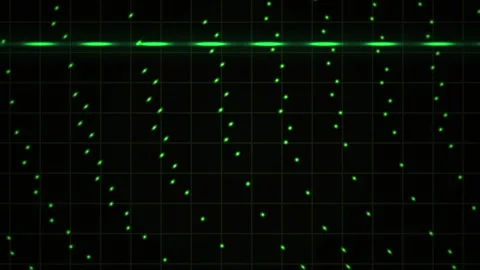 Green laser grid on black background. Stock Footage 340032471