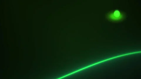 Green laser light arc in dark background. Stock Footage 336701893