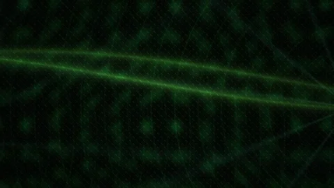 Green laser light beams on dark background with white lines. Stock Footage 336244003