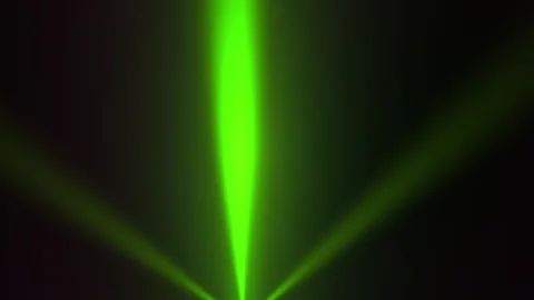 Green laser light beams shining bright. Stock Footage 340032519