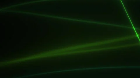 Green Laser Light Beams Sweeping Across Dark Background for Tech Visuals Stock Footage 344721359