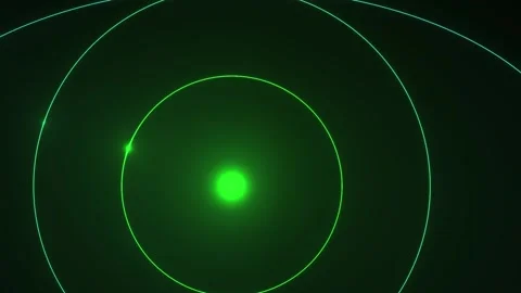 Green laser light circles technology. Stock Footage 340032565