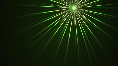 Green laser light rays on black background. Stock Footage 335528133