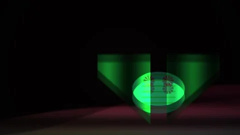 Green laser light technology science. Stock Footage 337514746