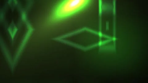 Green laser lights in dark background. Stock Footage 337476129