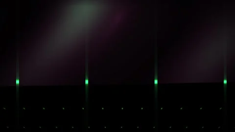 Green laser lights shining in a dark room with a white background. Stock Footage 337475947