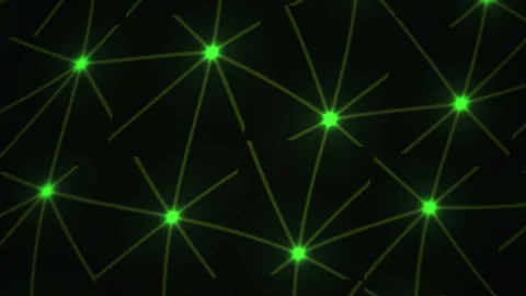 Green laser network connections technology. Stock Footage 340032653
