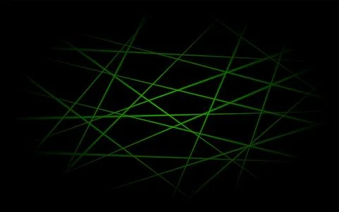 Green lasers on black ground Illustrazione stock