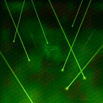 Green lasers Stock Illustration