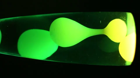 Green lava lamp morphing into various shapes Stock Footage 38769190