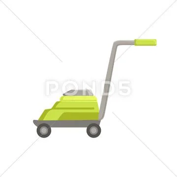 Green Lawn Mower Stock Illustration