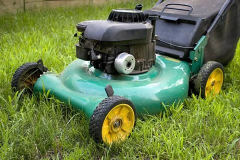 Green Lawn Mower Stock Photos