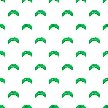 Green leaf abstract repeating pattern on white background Illustrazione stock