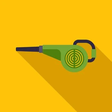 Green leaf blower garden tool equipment flat icon Illustrazione stock