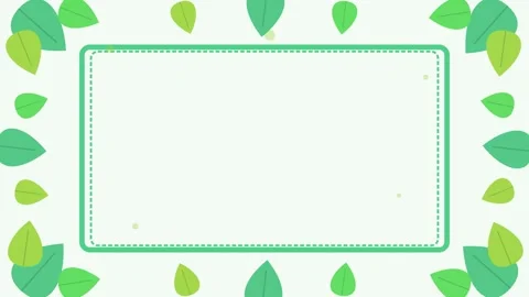 Green leaf border frame design element. Stock Footage 337394086