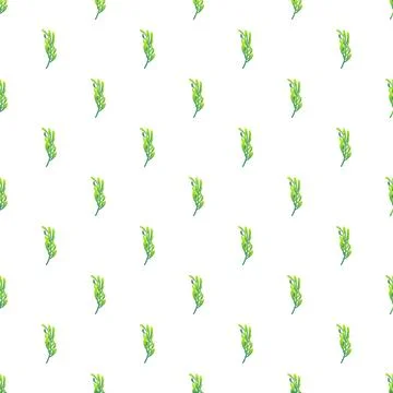 Green leaf branches creating a seamless nature pattern Stockillustratie