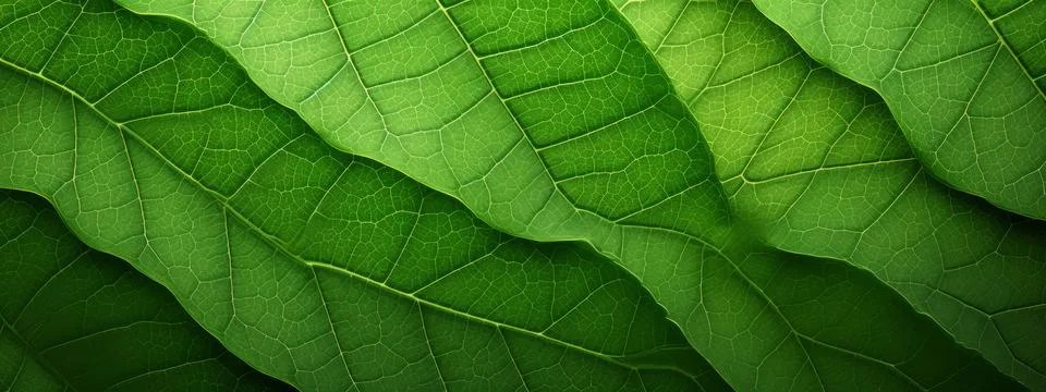 Green leaf close-up texture background. Stock Photos